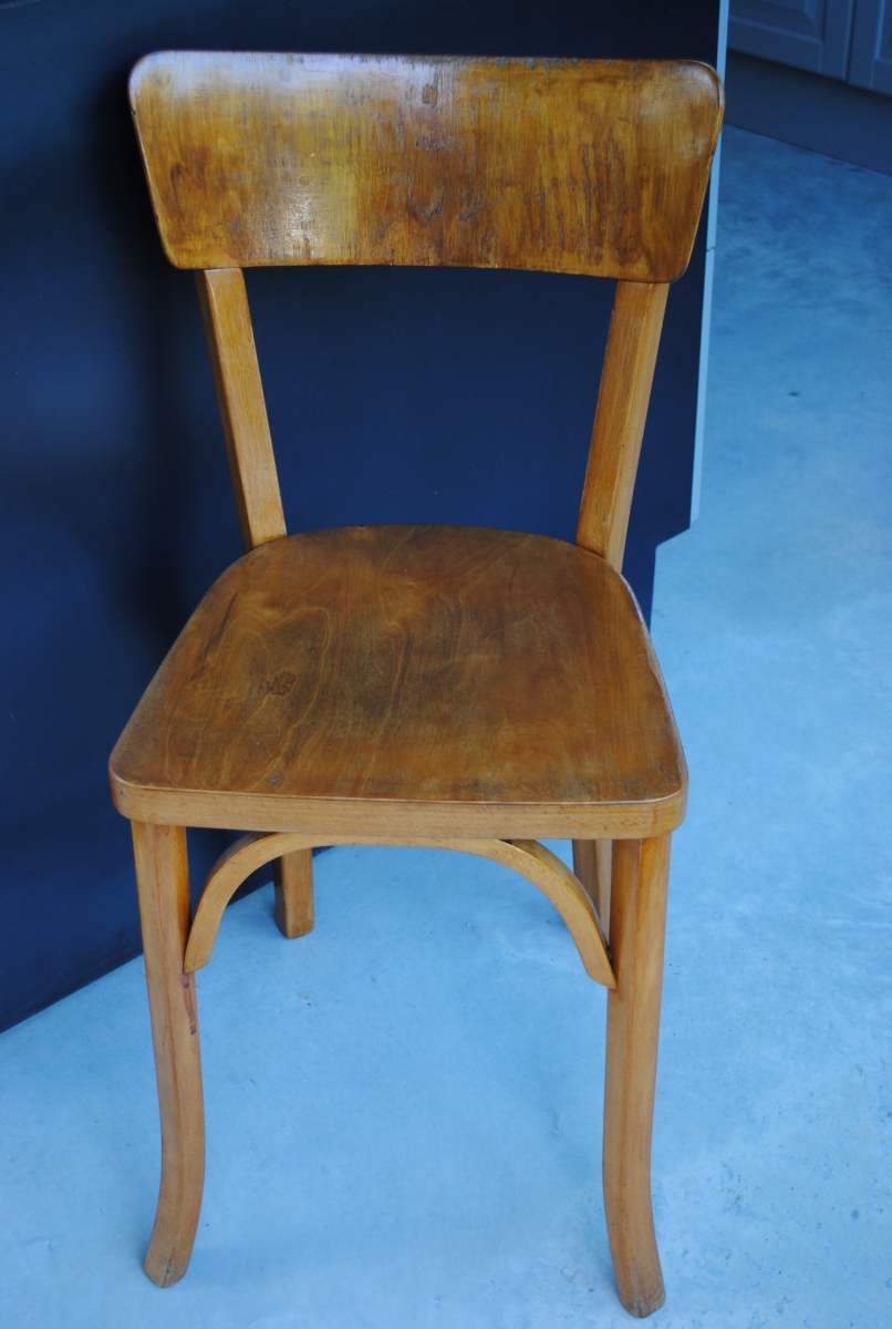 3 Chaises de bistrot Emile Baumann vintage années 50 Luckyfind