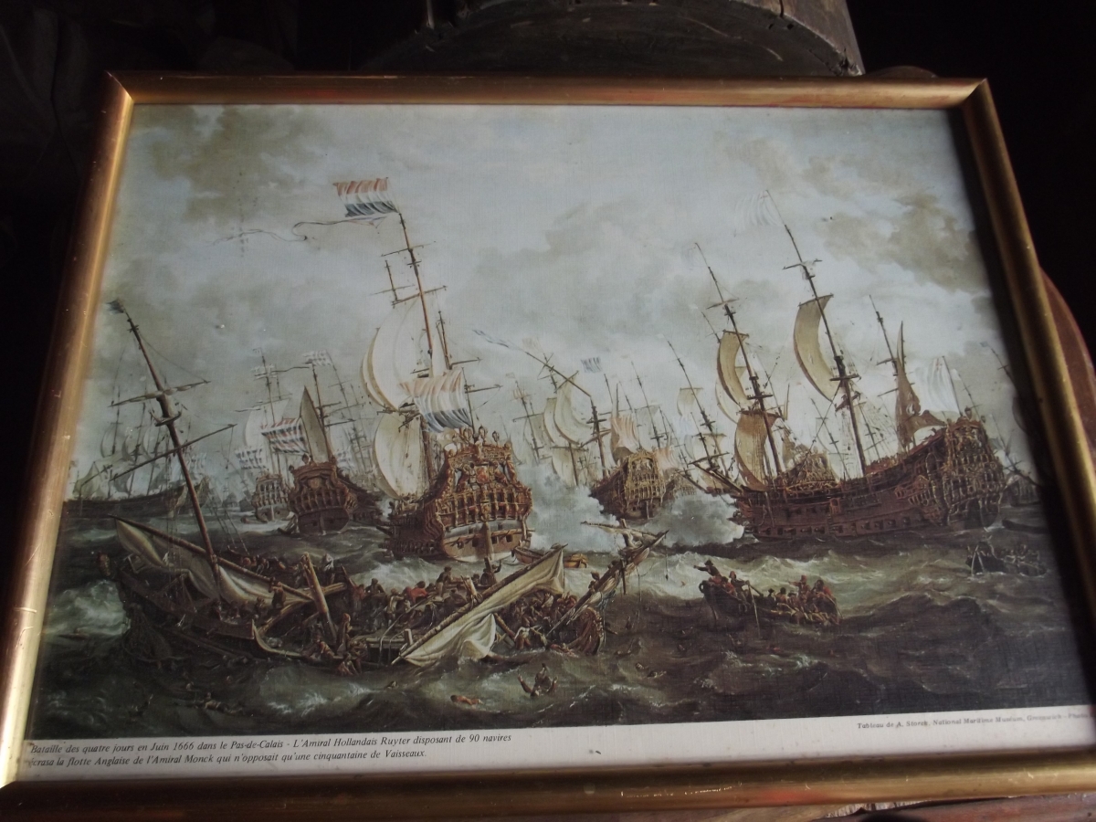 tableau ancien de bataille navale – Luckyfind