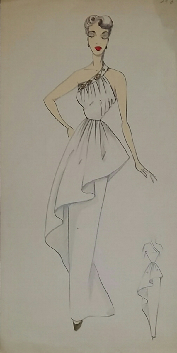 Croquis Mode 1950/ Robes de bal – Luckyfind