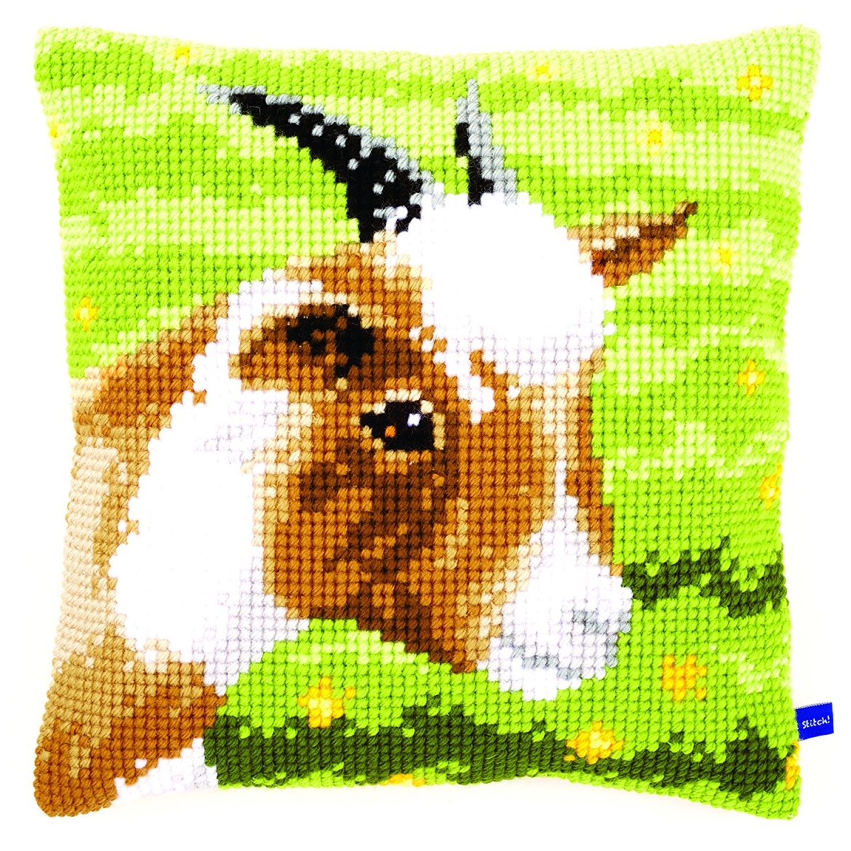 Kit Point De Croix Imprimé "Petit Chien Mignon" - 40x50cm - Inclus Toile, Fils, Aiguilles - Pour Débutants Et Adultes