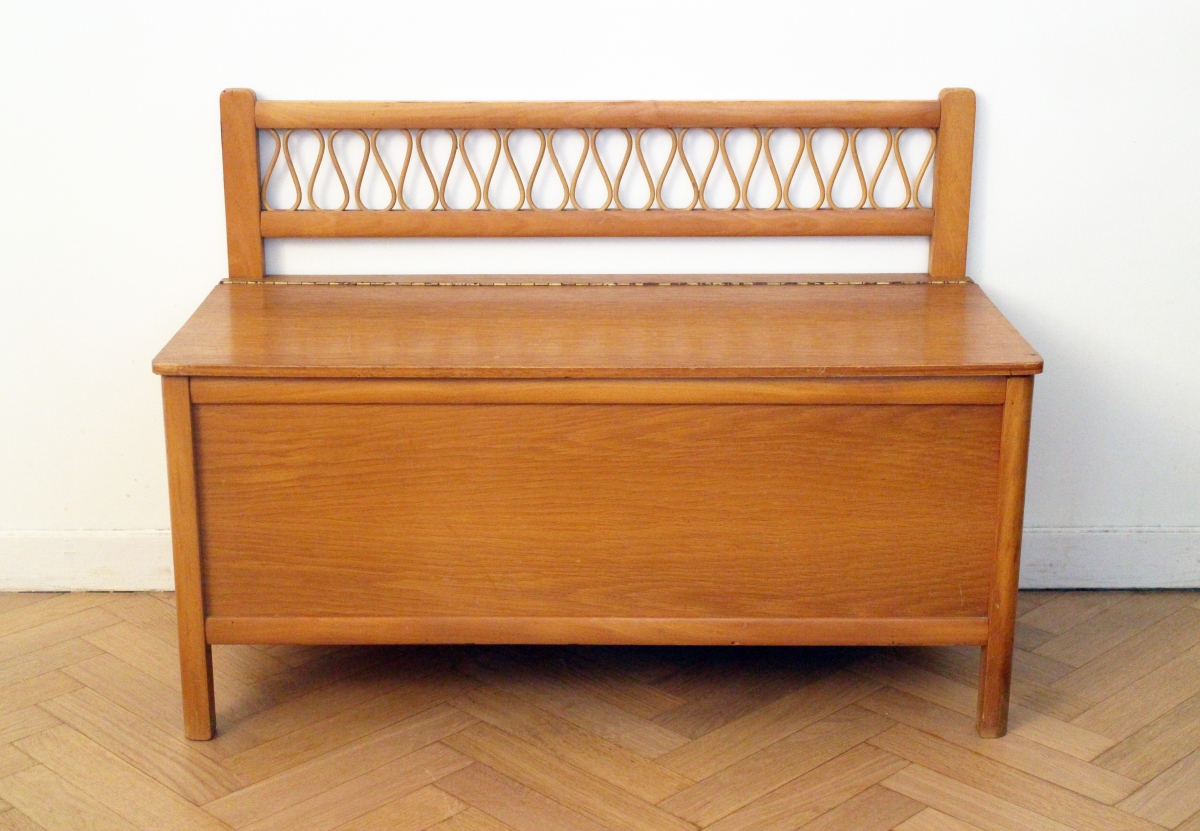 Mobilier vintage Banc coffre bois