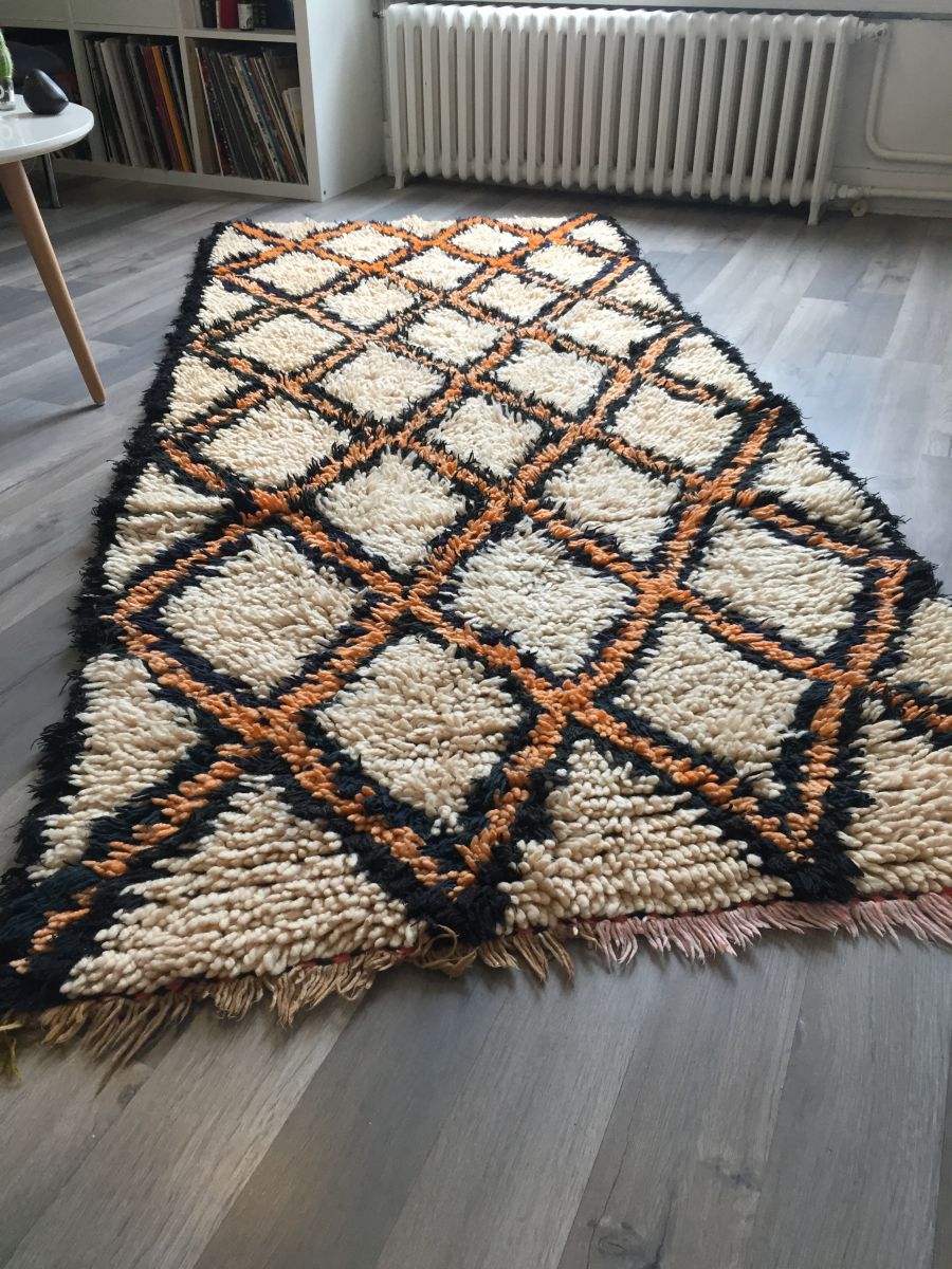 Magnifique tapis Beni Ouarain  vintage Luckyfind