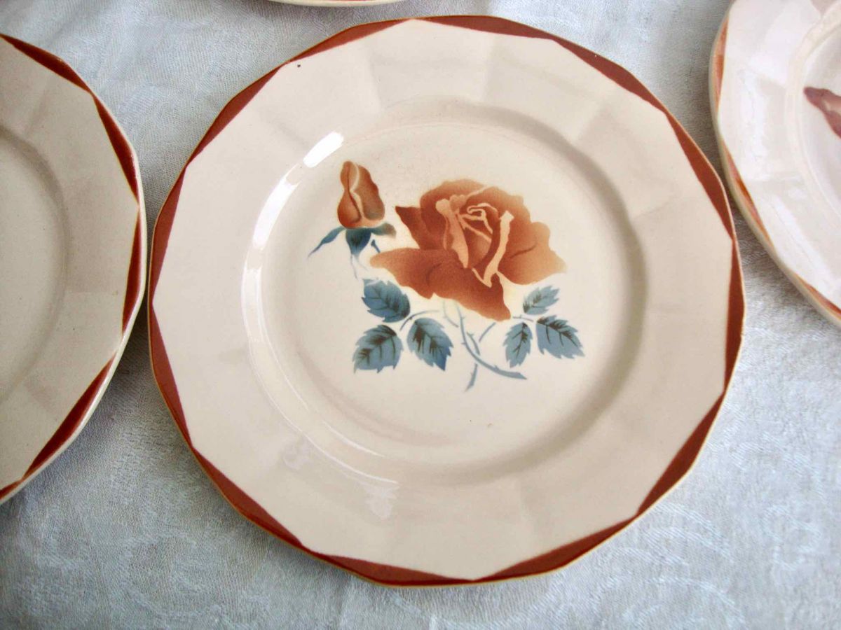 Set 6 assiettes plates Digoin Sarreguemines – Luckyfind