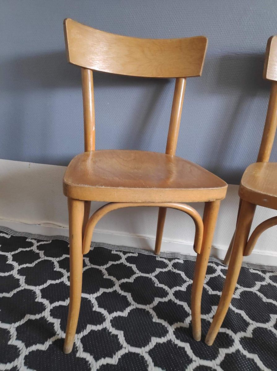 chaises de bistrot en bois courbé verni vintage – Luckyfind