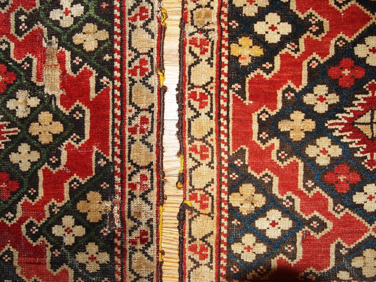 Paire de tapis  ancien  Arm nien Karabakh fait main 1B358 