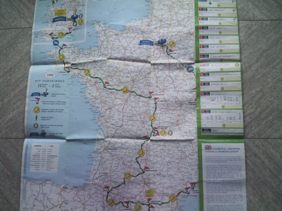 tour de france 1998 stage 2 route