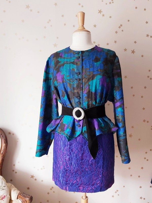 GYMBOREE 2008 Jungle Gem Robe Taille 12 Motif Floral Sans Manches Marron Bleu Sarcelle Violet Corail 