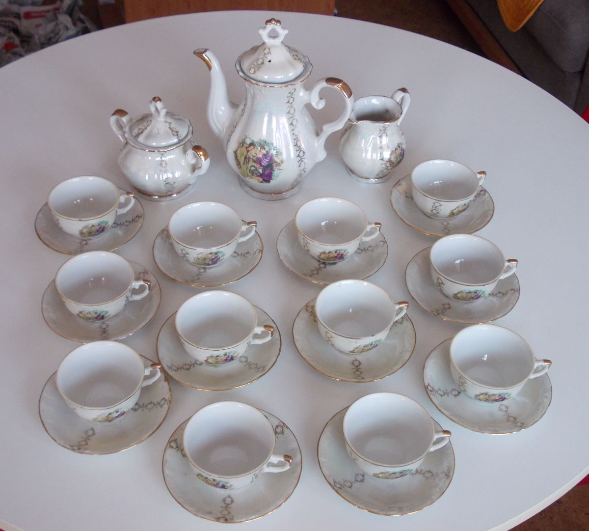 Service à café/thé 15 pièces porcelaine Italie – Luckyfind