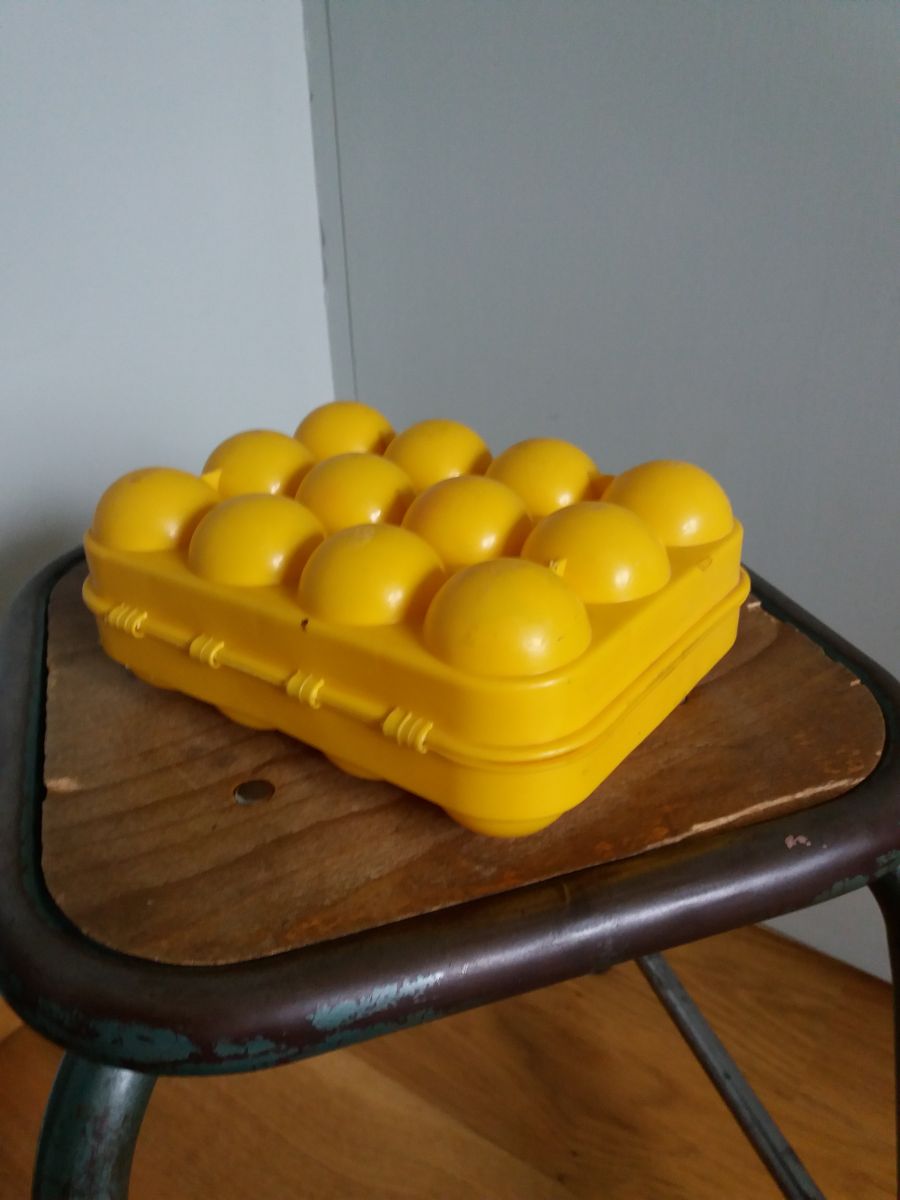 Boîte à œufs Vintage En Plastique Orange Années 60-70 - Rétro Et Pratique Pour La Cuisine Ou Le Camping