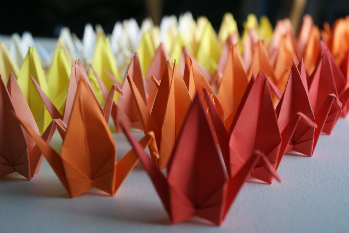 50 Grues En Papier Origami – Déco De Fête Et Mariage – Symbolique De Paix – Prêtes à Accrocher