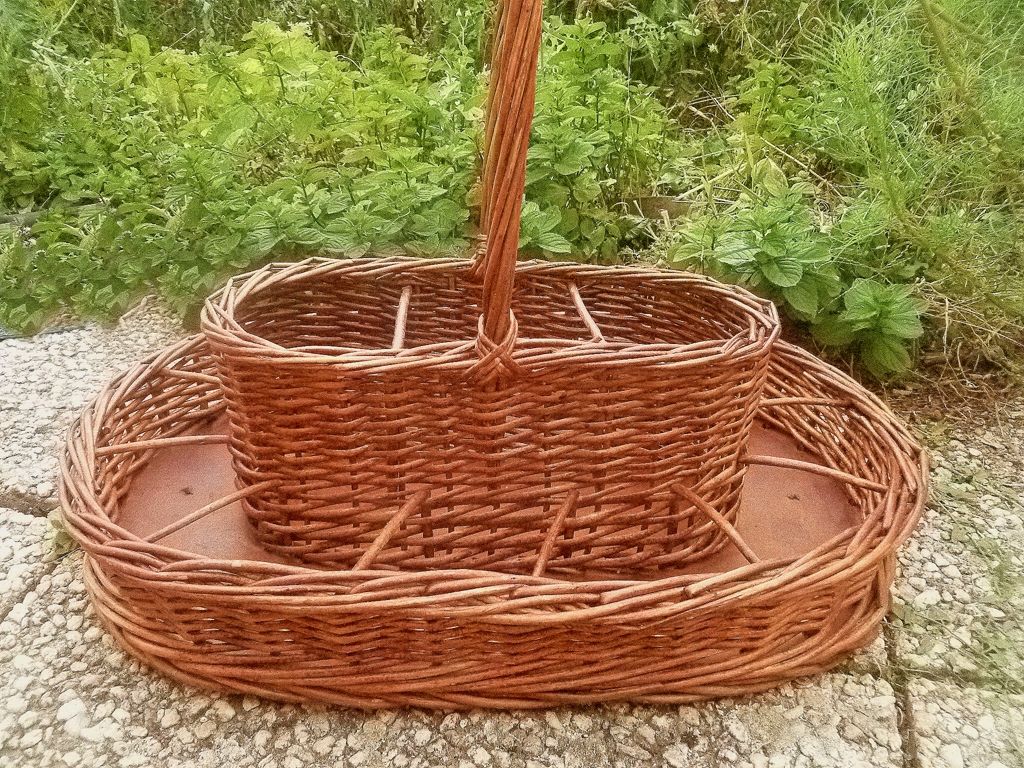 Panier à Bouteilles En Osier Naturel Pour 4 Bouteilles - Transport Et Rangement, Décoration Maison