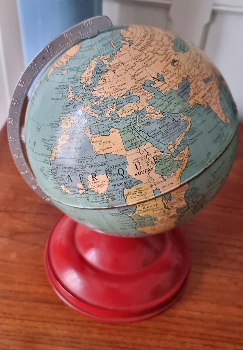 Globe terrestre vintage Taride des années 50 – Luckyfind