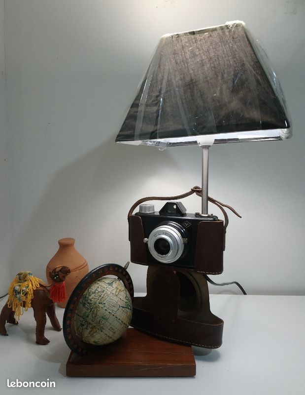lampe appareil photo vintage à suspendre