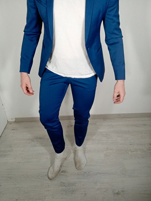 Magnifique costume homme zara bleu taille 46 veste 38 pantal Luckyfind
