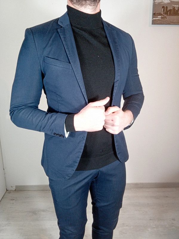 Superbe costume marine homme zara taille 46 veste 38 pantalo Luckyfind