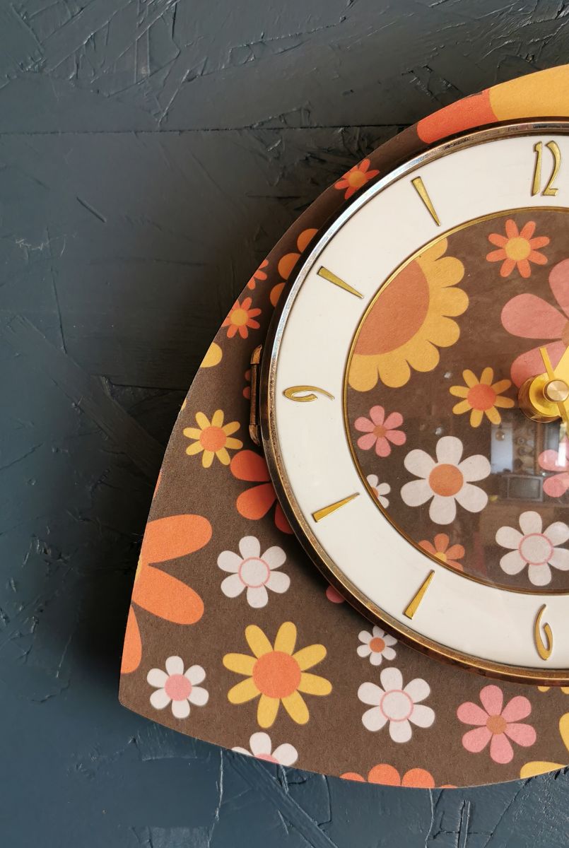 Horloge Murale Fleur Plumeria Zen - Silencieuse, Style Vintage - Pour Salon Ou Chambre