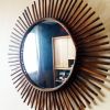 Miroir soleil en bois vintage