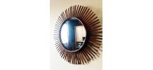 Miroir soleil en bois vintage