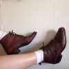 Bottines cuir marron