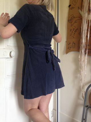 Robe velour côtelé
