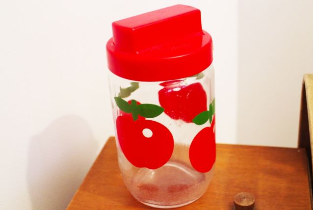 Pot Henkel rouge Pommes 70's