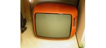 tv télé années 70 orange