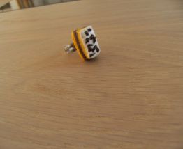 bague fantaisie reglable fimo biscuit