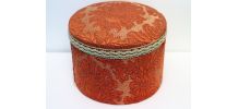 Boite en tissu couleur orange ocre