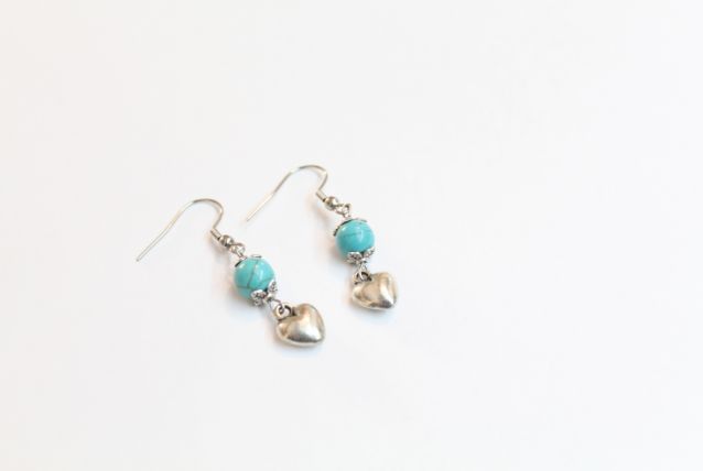 Boucles d'oreilles coeur 