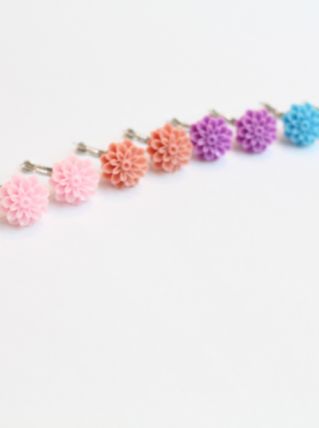 Boucles d'oreilles fleurs 