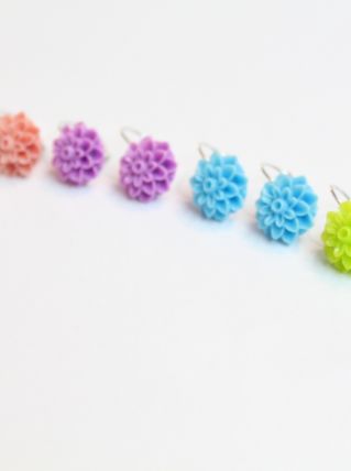 Boucles d'oreilles fleurs 