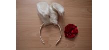 SERRE TÊTE OREILLES DE LAPIN BLANC