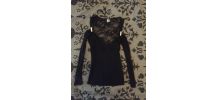 Top dentelle manches longues