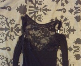 Top dentelle manches longues