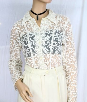 magnifique chemise dentelle vintage
