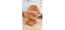 Fauteuil en osier vintage pas cher 