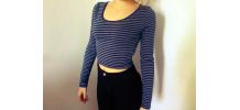 Crop top rayé