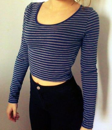 Crop top rayé