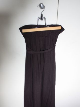Robe marron bustier fluide