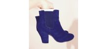 Bottines suédine bleu électrique