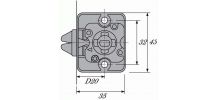 Serrure de rideau d'armoire à crochets à cylindre 6195 HETTICH 