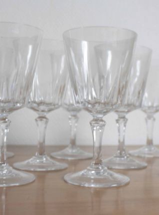 11 verres à eau, Cristal d’Arques, modèle Versailles