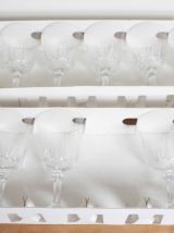 11 verres à eau, Cristal d’Arques, modèle Versailles