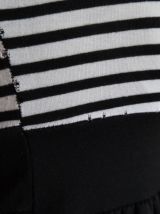Robe marinière blanc noir boutons T36
