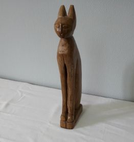 Sculpture bois Chat Egyptien