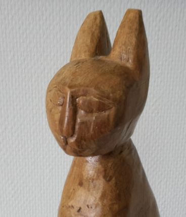 Sculpture bois Chat Egyptien