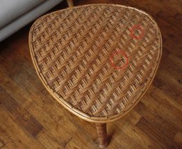 Table basse rotin vintage