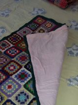 Dessus de lit au crochet, en laine, fait main