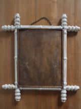 Miroir vintage imitation bambou