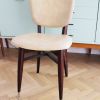 Chaise vintage scandinave pas chère de couleur beige 